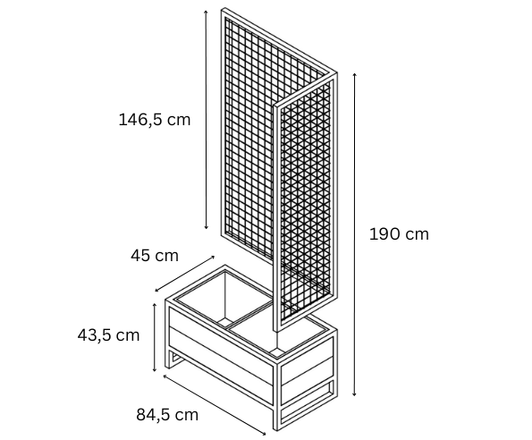 donica loro planta duo rysunek techniczny